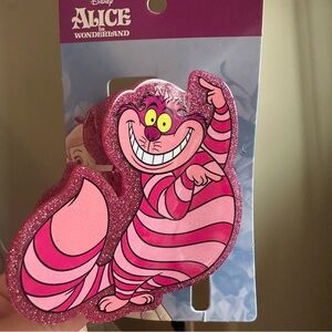 Disney Alice in Wonderland Pink Glitter Cheshire Cat Hair Claw Clip - NWT
